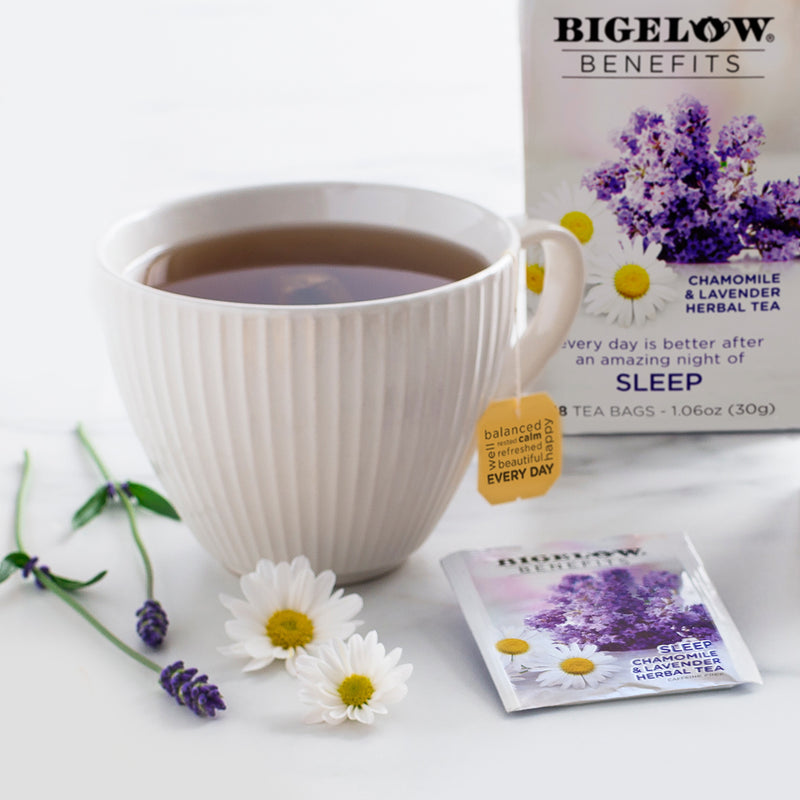 Cup of Benefits Chamomile and Lavender Herbal Tea