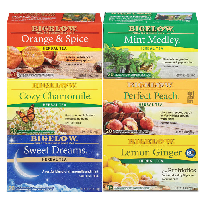 Front of Mixed Case of Herbal Teas - 6 boxes