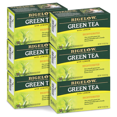6 Boxes of Green Tea with Lemon Decaf