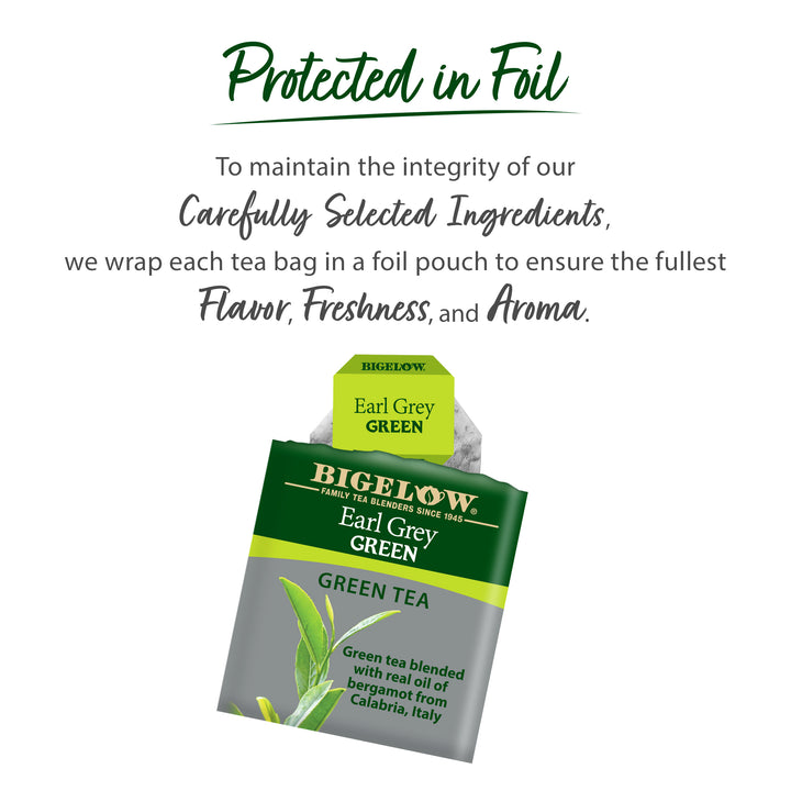 Earl Grey Green Tea protected in foil