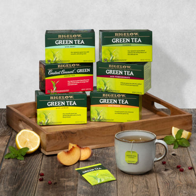 Boxes of Bigelow Green Teas contained in variety pack