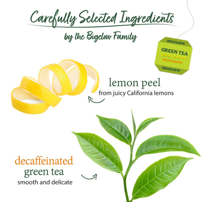 Ingredients of Green Tea with Lemon Decaf