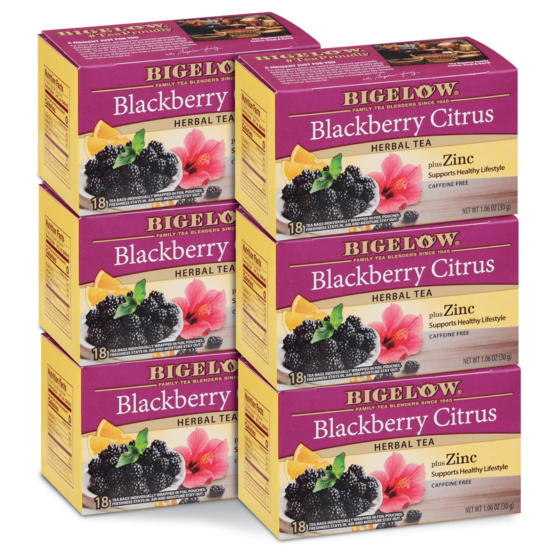 6 boxes of Blackberry Citrus Plus Zinc Herbal Tea