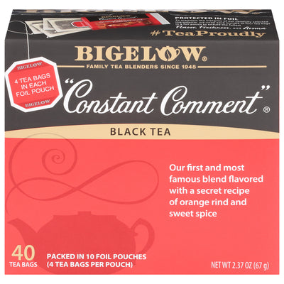 Front view of Constant Comment Tea 40 tea bags per box