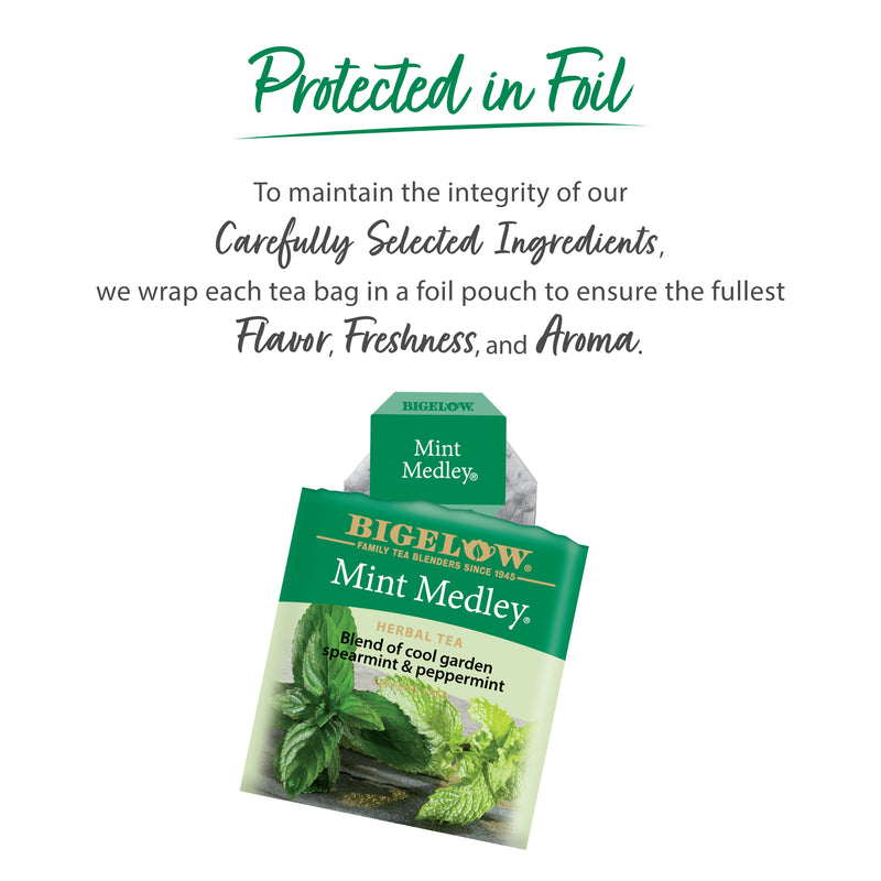 Mint Medley Herbal Tea protected in foil