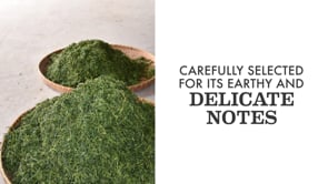 2 baskets with loose leaf  green tea 