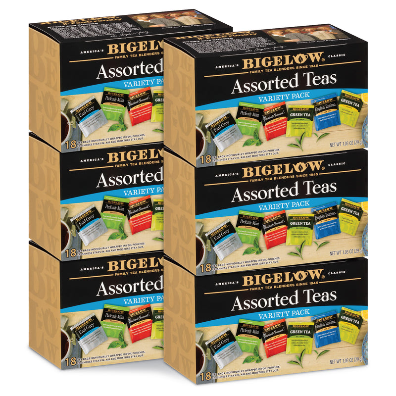 6 boxes of Assorted Collection of Black and Green Teas