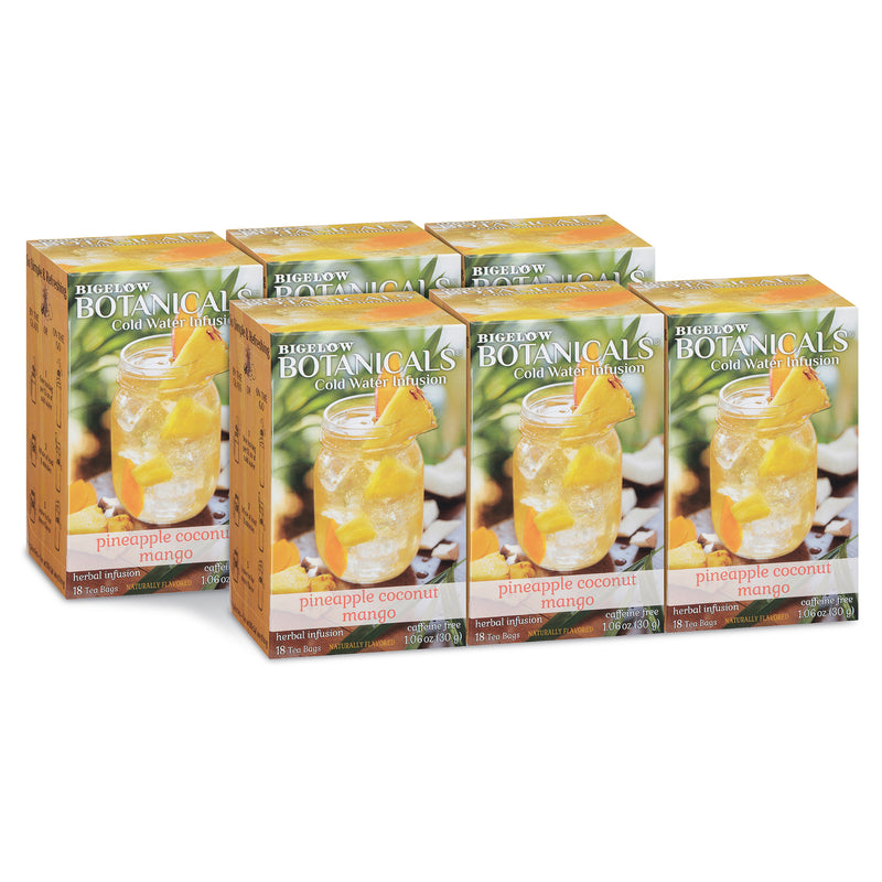 6 Boxes of Botanical Pineapple Coconut Mango Cold Water Infusion