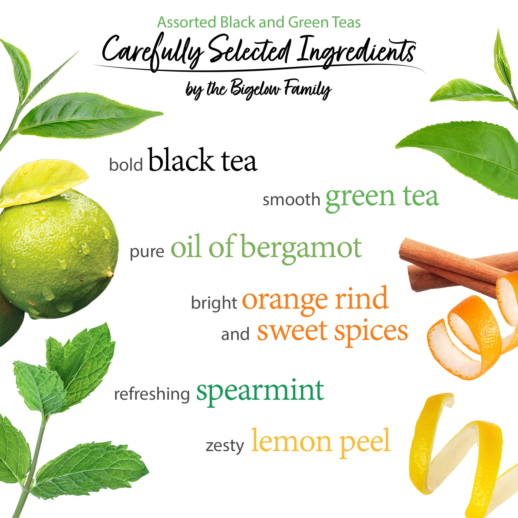 Assorted Black and Green Teas Variety Pack - Case of 6 boxes - total of ...