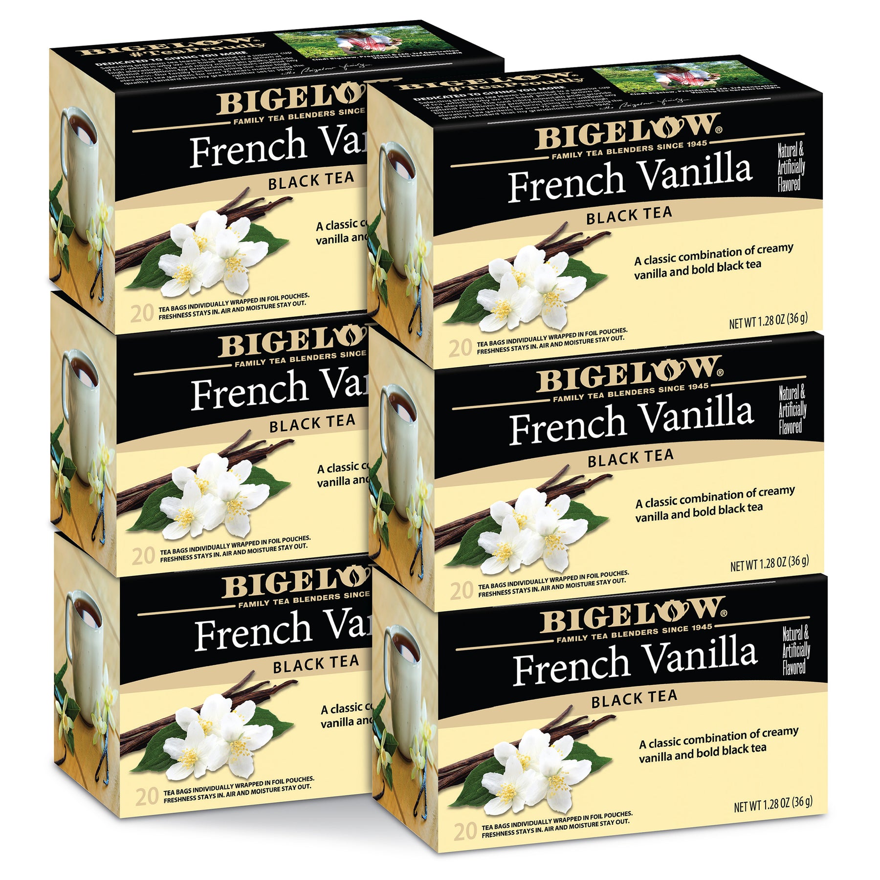 6 Pack) Bigelow Tea Tea - Decaf - French Vanilla, 20 Bag 6 Pack) Bigelow Tea Tea - Decaf - French Vanilla, 20 Bag