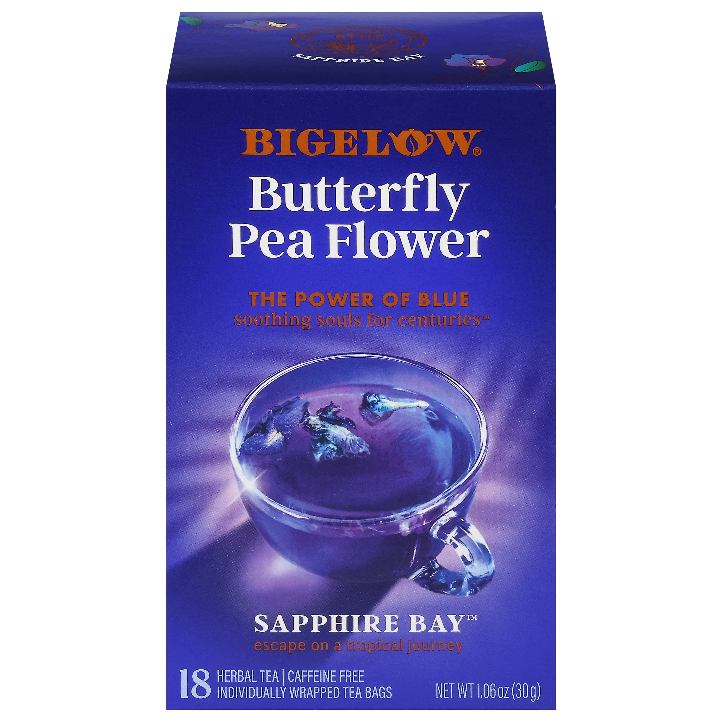 Peflower Tea Butterfly Pea Flower Sapphire Bay Herbal Tea - Case of 6 boxes - total ...