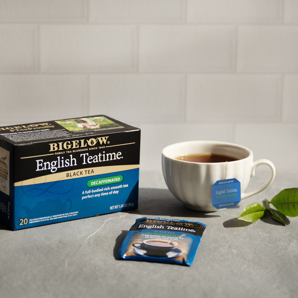 Cup and box of English Teatime Decaf
