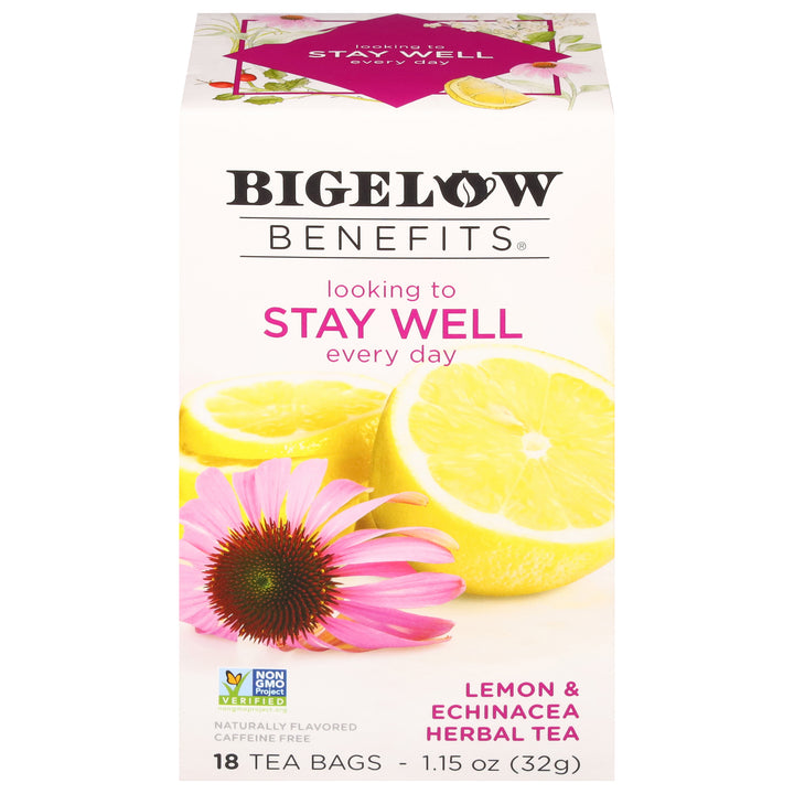 Bigelow Benefits Stay Well Herbal tea box