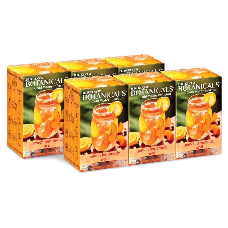 6 boxes of Botanicals Peach Lemonade Acai Cold Water Infusion