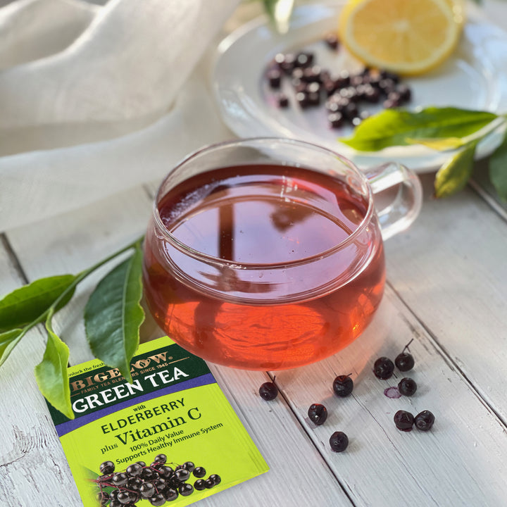 Cup of Green Tea with Elderberry plus Vitamin C