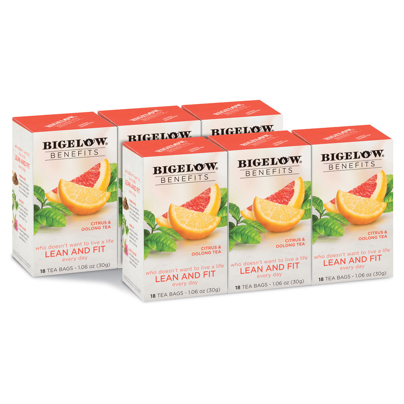 6 boxes of Bigelow Benefits Citrus and Oolong Tea