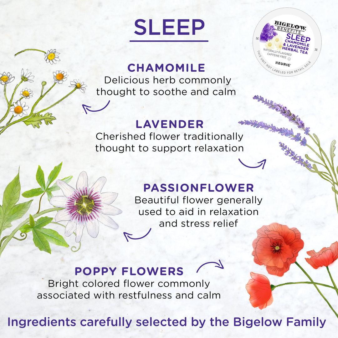lavender plant help sleep Benefits Chamomile and Lavender Herbal Tea K-Cup® Pods