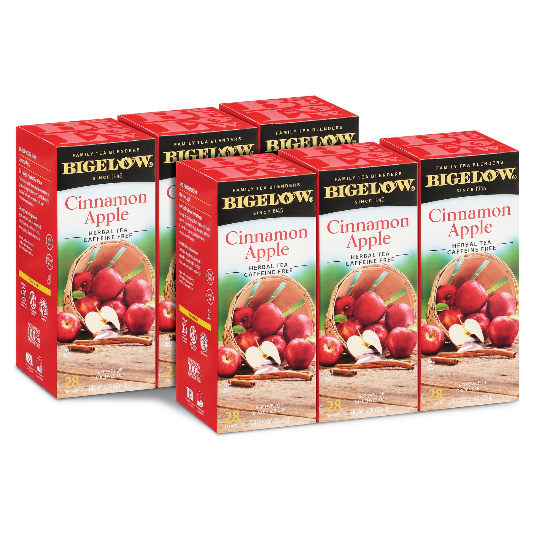 Cinnamon Apple Herbal Tea Case of 6 boxes total of 168 teabags