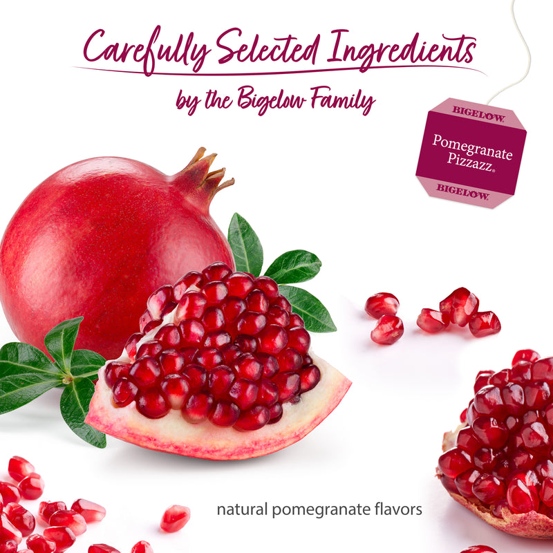 Ingredients of Pomegranate Pizzazz Herbal Tea