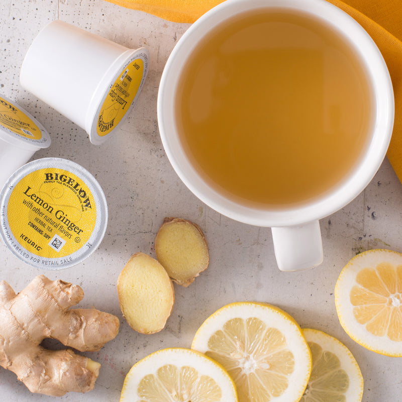 Cup of Bigelow Lemon Ginger Herbal Tea K-Cup