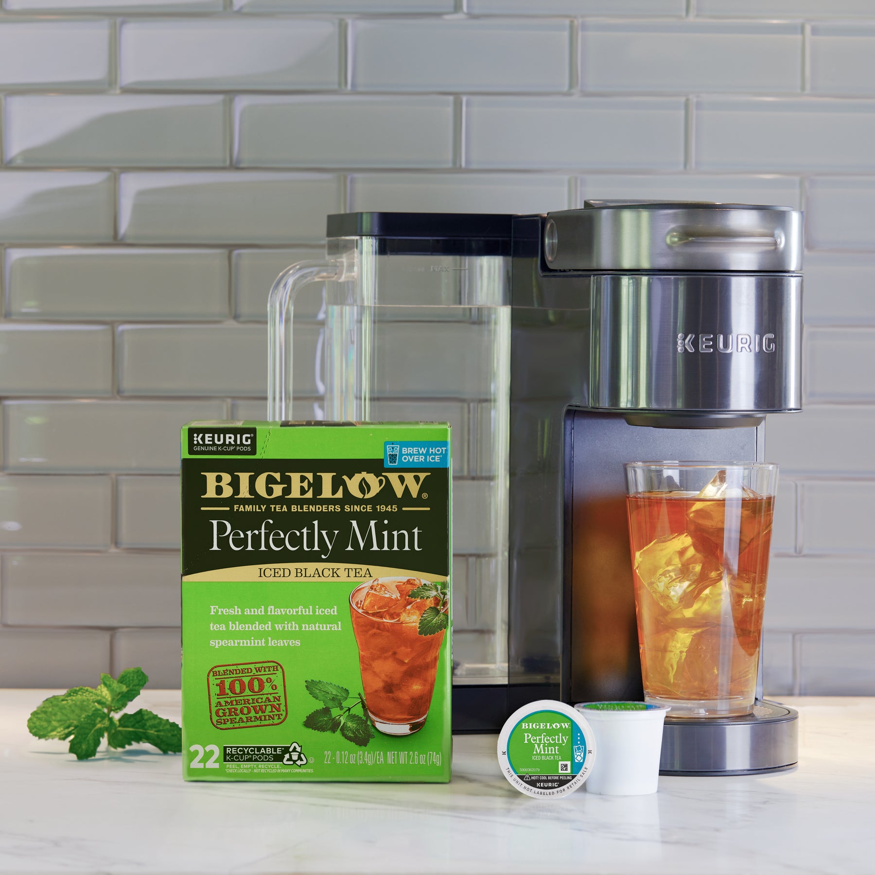 Perfectly Mint Iced Tea Brew Over Ice K-Cup® Pods - Case of 4