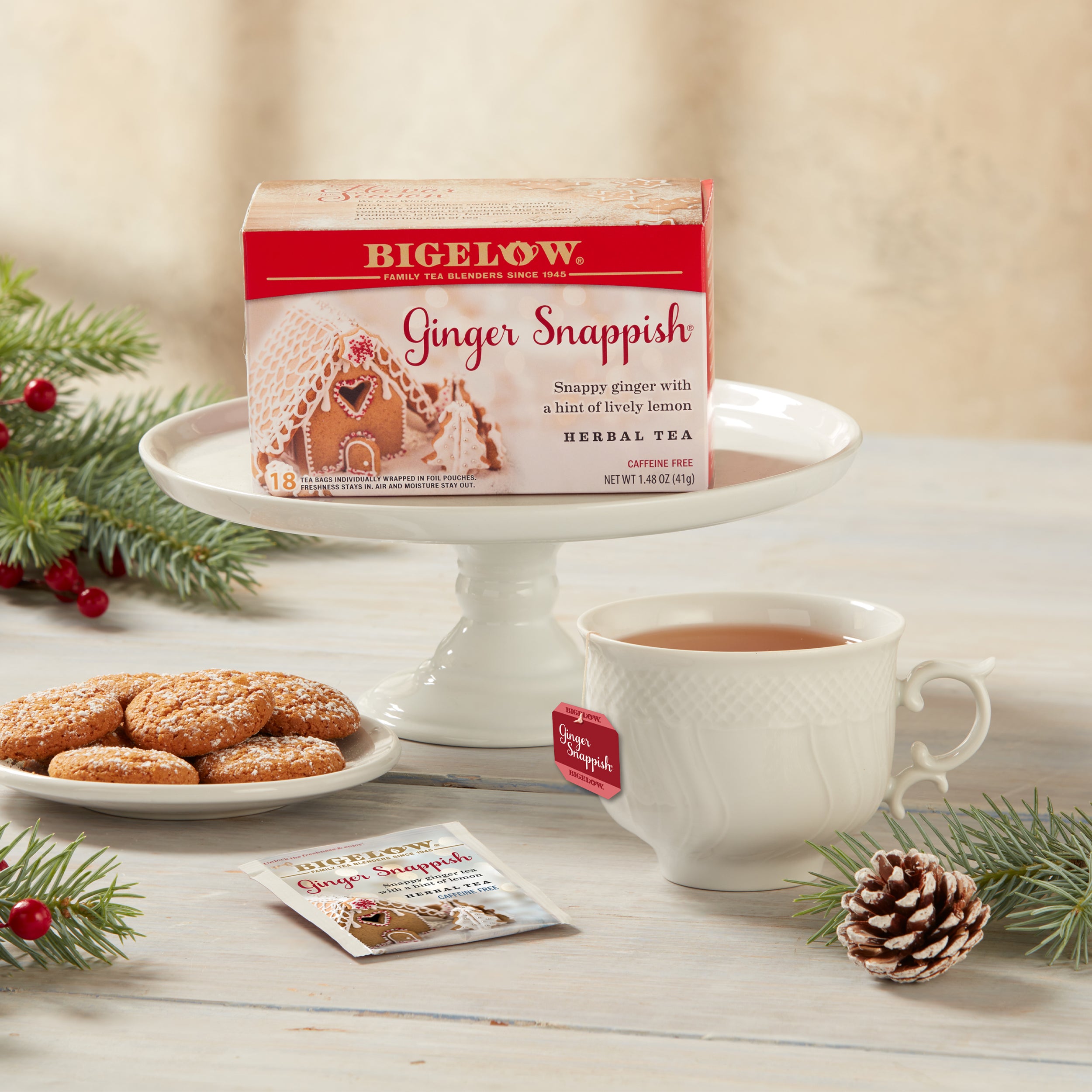 Ginger Snappish Herbal Tea - Case of 6 boxes - total of 108