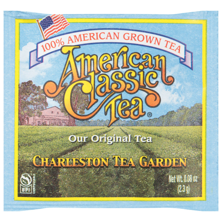 American Classic pyramid tea bag in overwrap