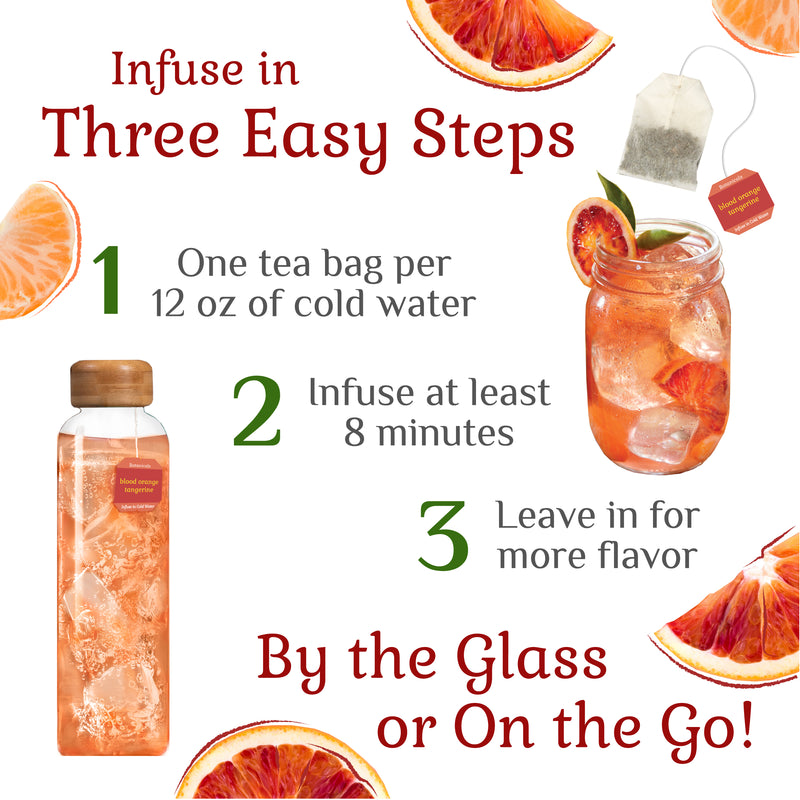 Image showing how to make Blood Orange Tangerine Cold Water Infusion