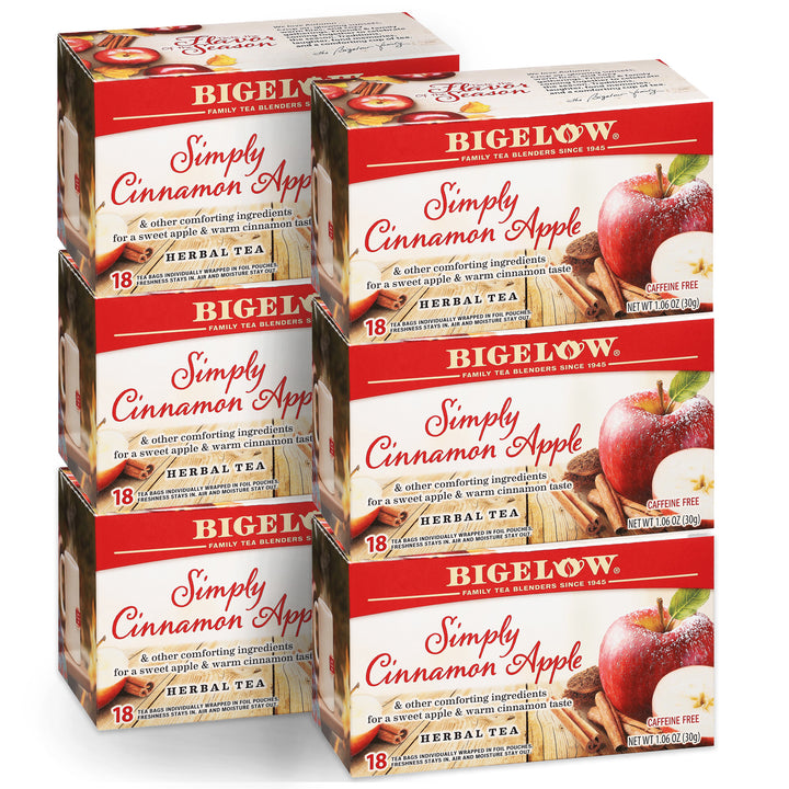 6 boxes of Simply Cinnamon Apple Herbal Tea