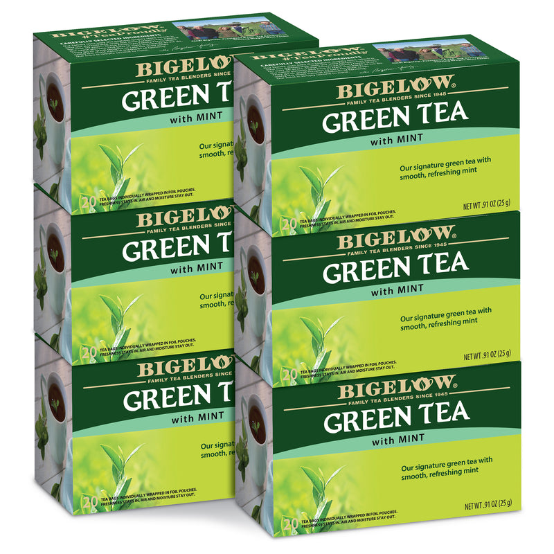 6 boxes of Green Tea with Mint 