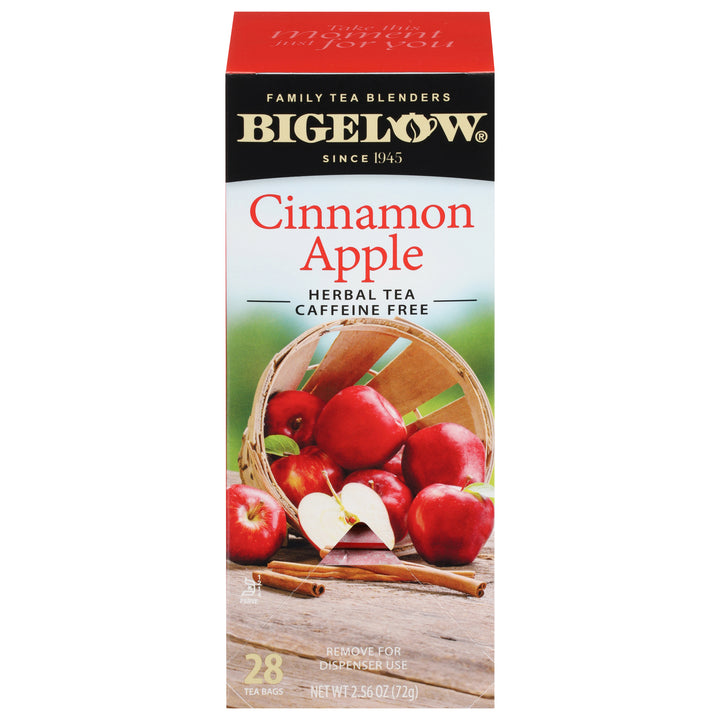 Front of Bigelow Cinnamon Apple Herbal Tea Box