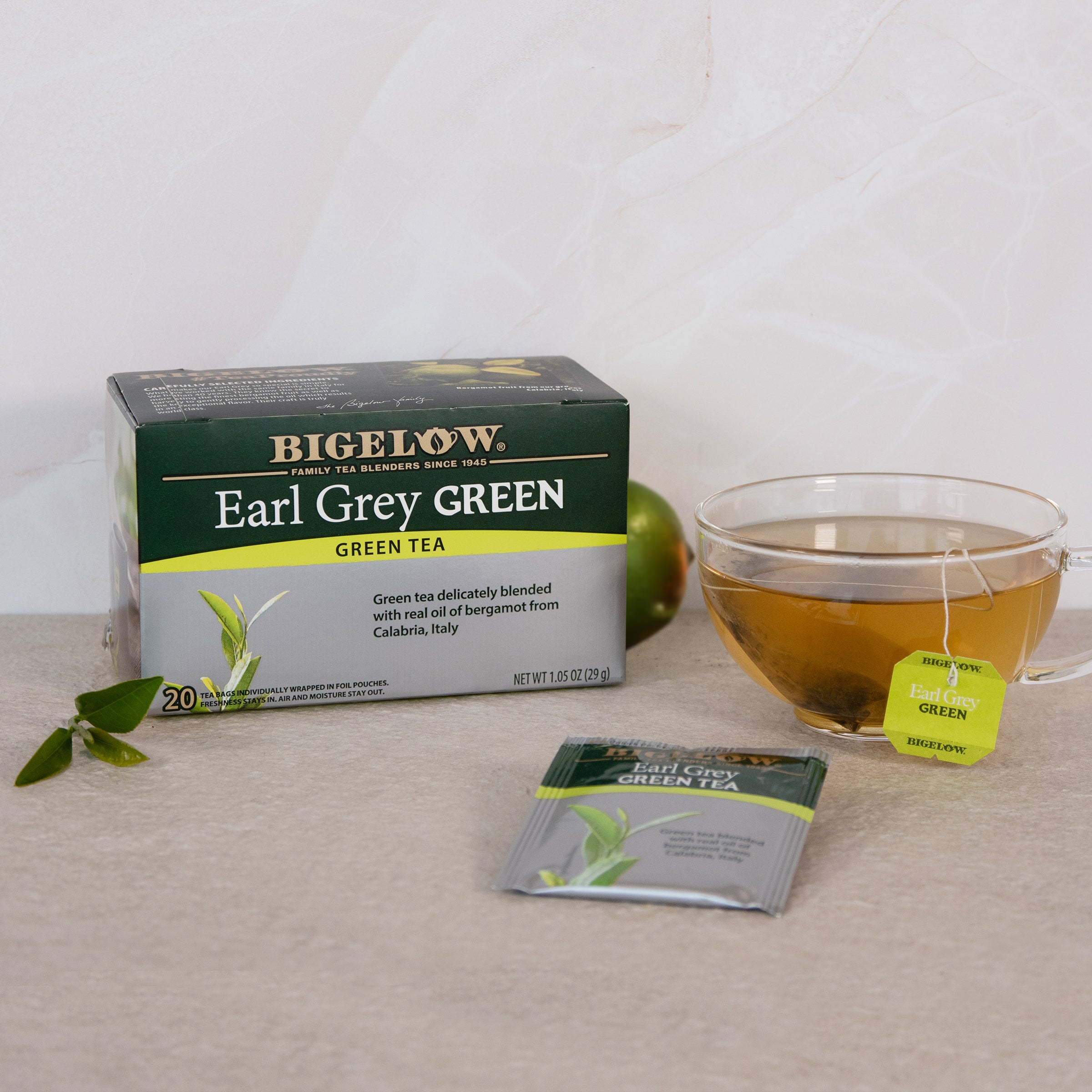 Earl Grey Green Tea- Case of 6 boxes - total of 120 teabags