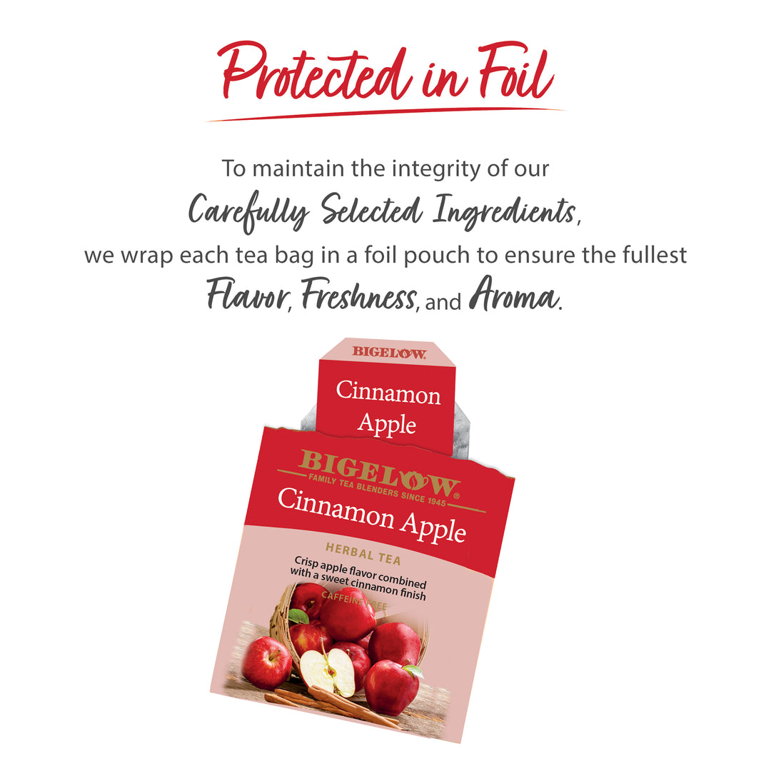 Cinnamon Apple Herbal Tea Protected in Foil content