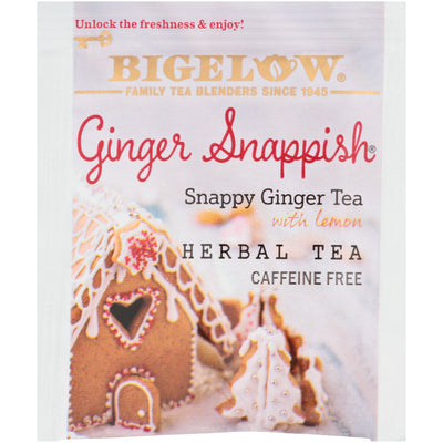 Foil packet of Ginger Snappish Herbal Tea