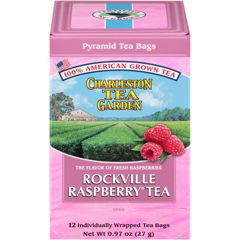 Front of Charleston Tea Garden Rockville Raspberry Tea box
