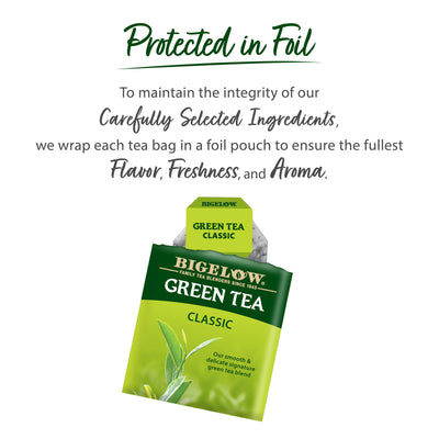 Green Tea tea bag Protected in Foil