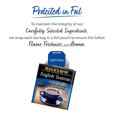English Teatime tea bag Protected in Foil