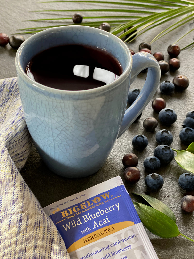 Cup of Wild Blueberry with Acai Herbal Tea