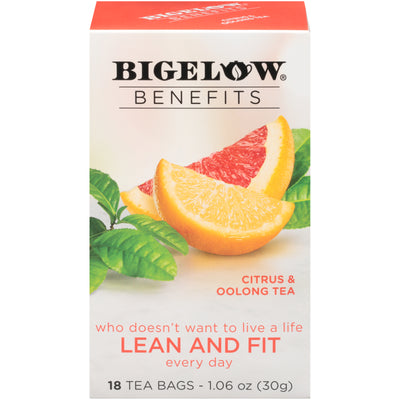 Front of Bigelow Benefits Citrus and Oolong Tea box