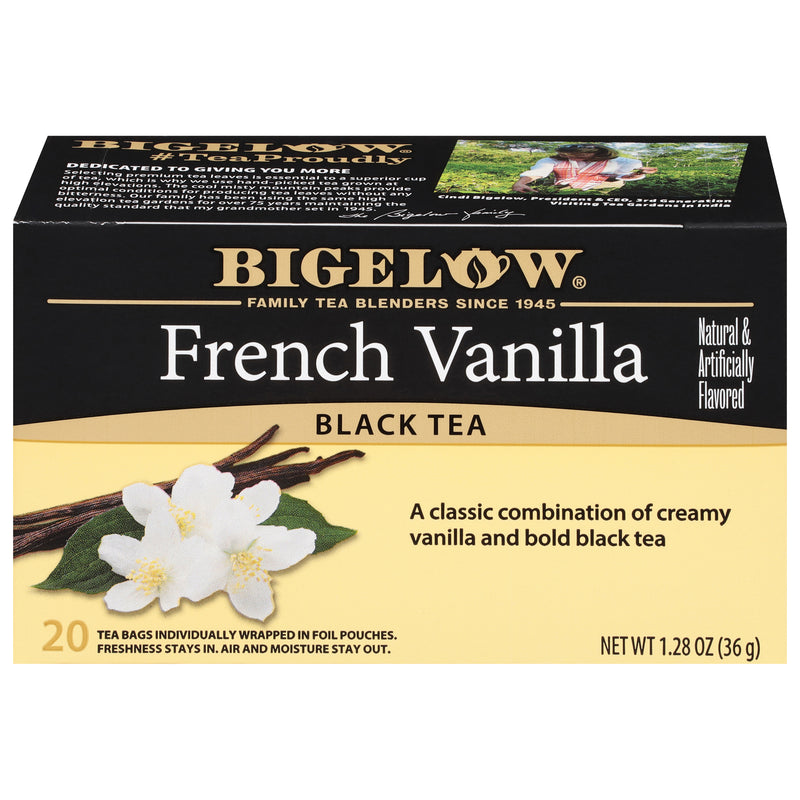 Front of French Vanilla tea box