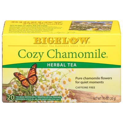 Front of Cozy Chamomile Herbal Tea box