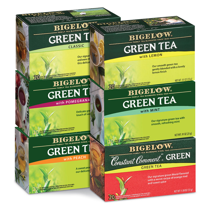 Front of Mixed Case of Green Teas - 6 boxes