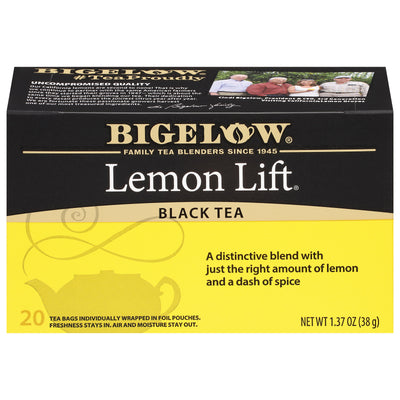 Front of Lemon Lift Tea box - 20 tea bags per box