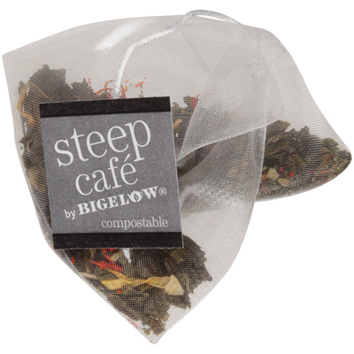 steep cafe by Bigelow organic full leaf tropical green tea pyramid bag