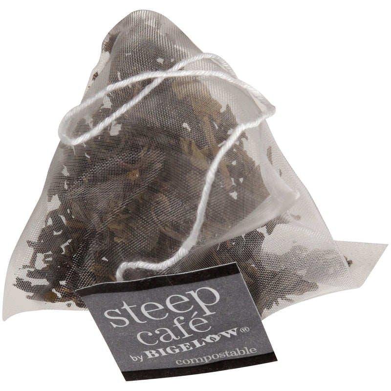 steep cafe by Bigelow organic full leaf jasmine green tea pyramid bag