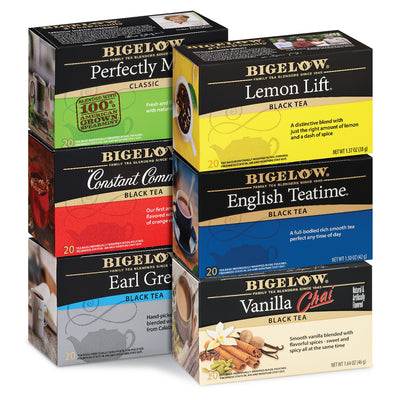Mixed Case of 6 Boxes of a variety of Bigelow Black Teas