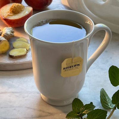 Cup of Benefits Ginger and Peach Herbal Tea