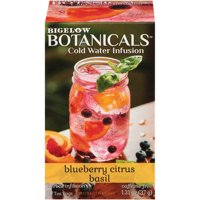 Box of Bigelow Botanicals Blueberry Citrus Basil Cold Water Infusion
