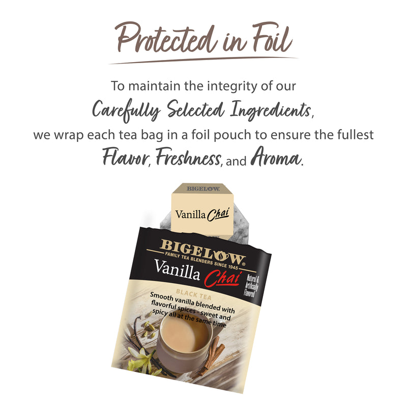 Vanilla Chai Tea bag Protected in Foil