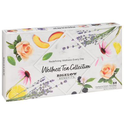 Closed box of Bigelow Benefits Wellness Tea Collection